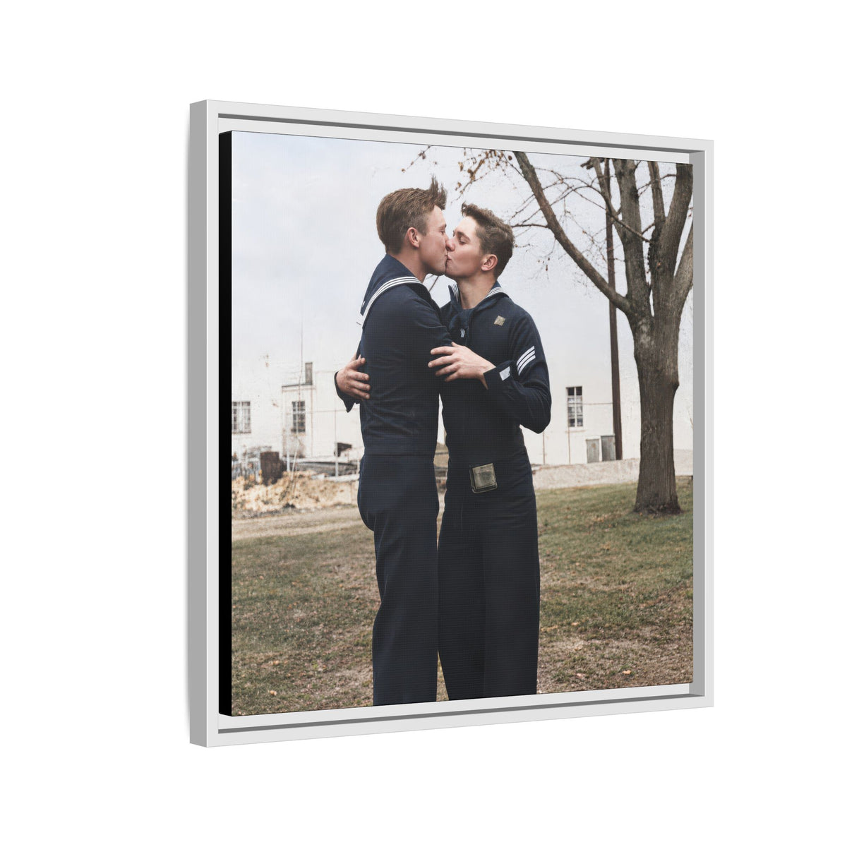paire 034 | Framed Vintage Photo - Matte Canvas
