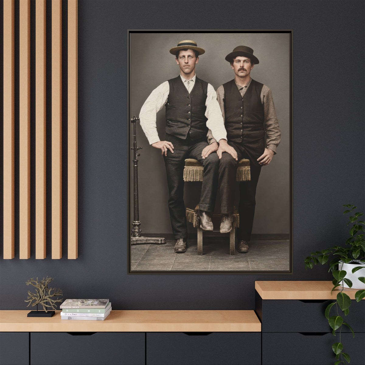 paire 163 | Framed Vintage Photo - Matte Canvas