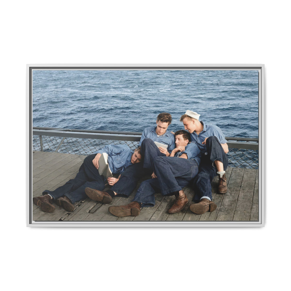hommes 025 | Framed Vintage Photo - Matte Canvas