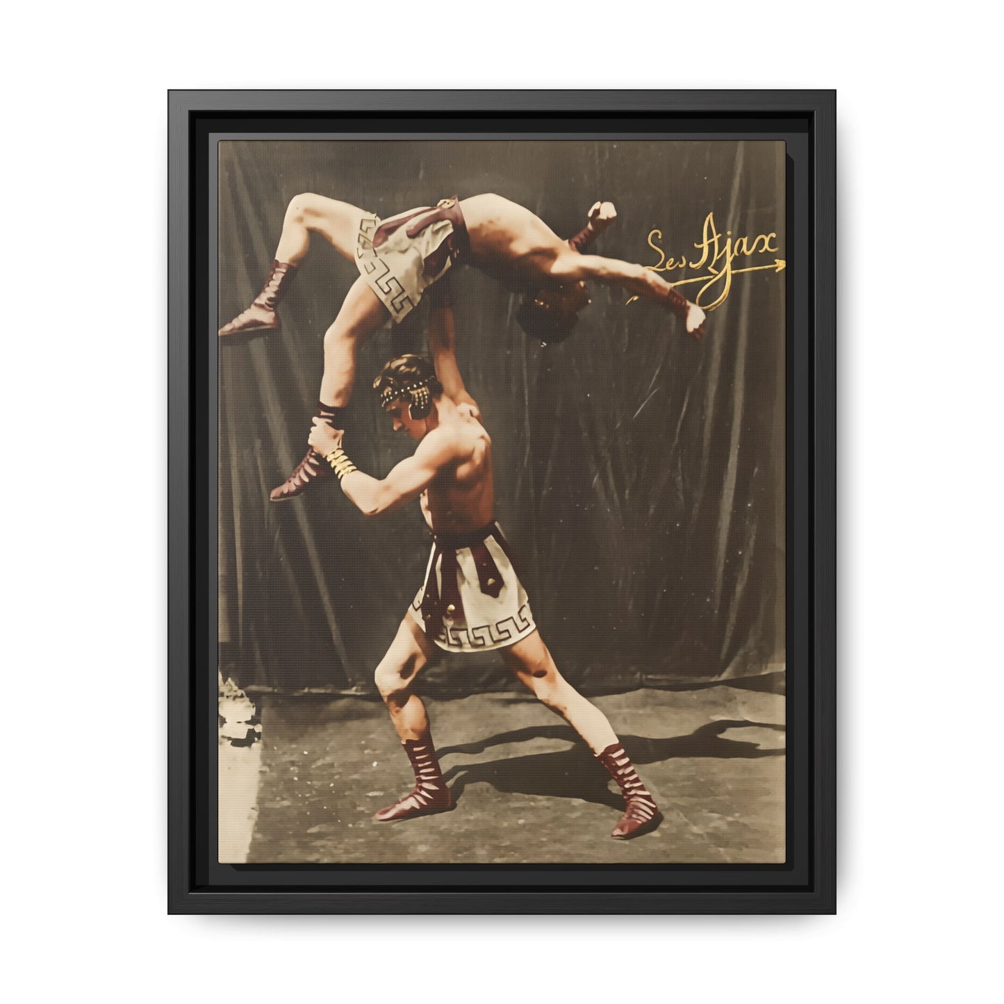 athlétisme 012 | Framed Vintage Photo - Matte Canvas
