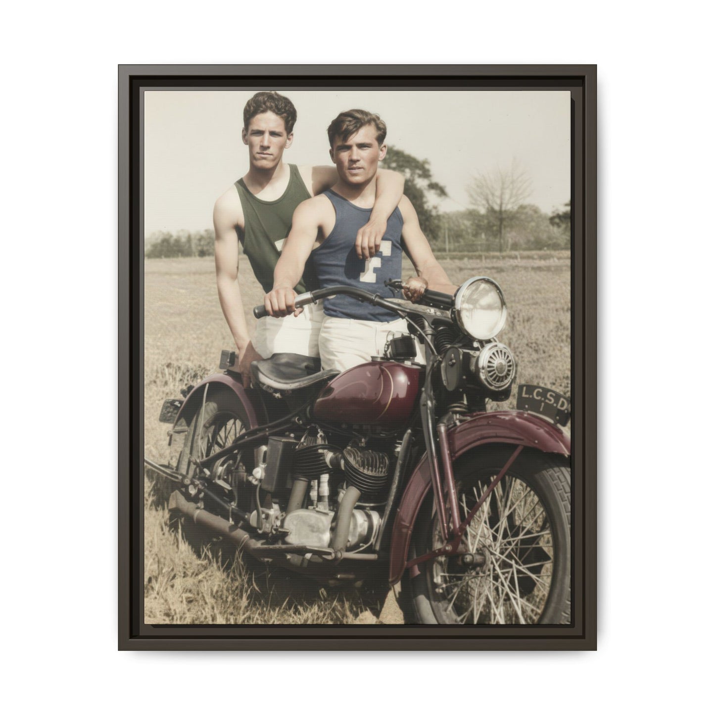 paire 055 | Framed Vintage Photo - Matte Canvas