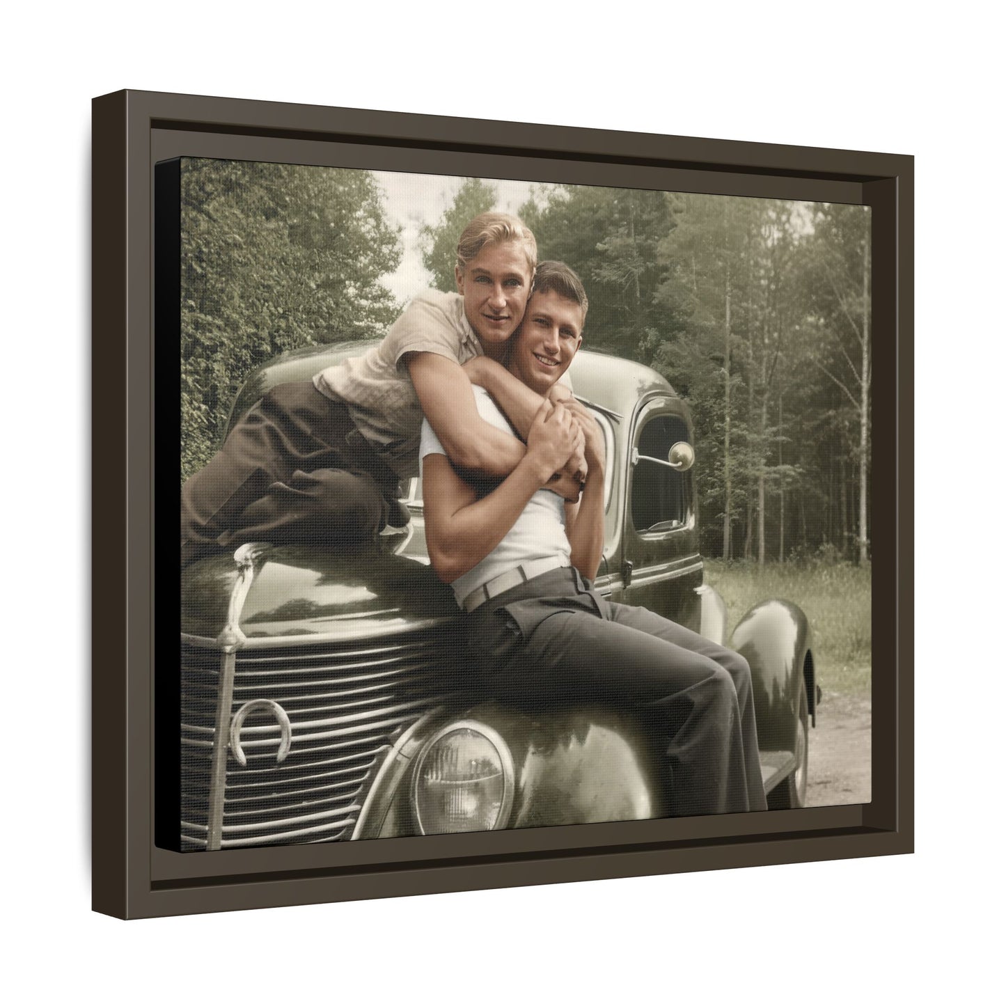 paire 045 | Framed Vintage Photo - Matte Canvas
