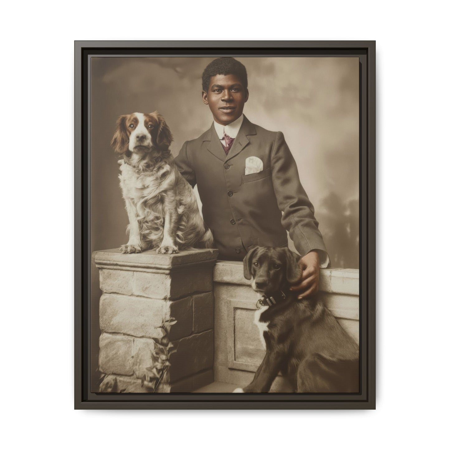 celibataire 009 | Framed Vintage Photo - Matte Canvas