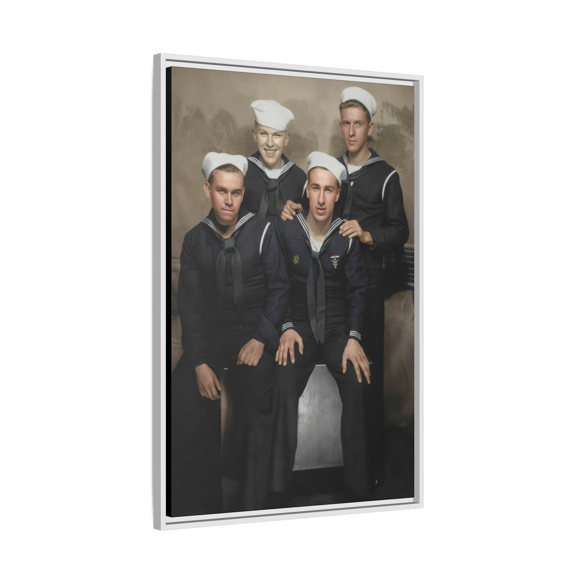 hommes 011 | Framed Vintage Photo - Matte Canvas