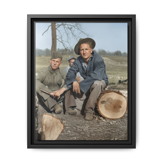 hommes 020 | Framed Vintage Photo - Matte Canvas