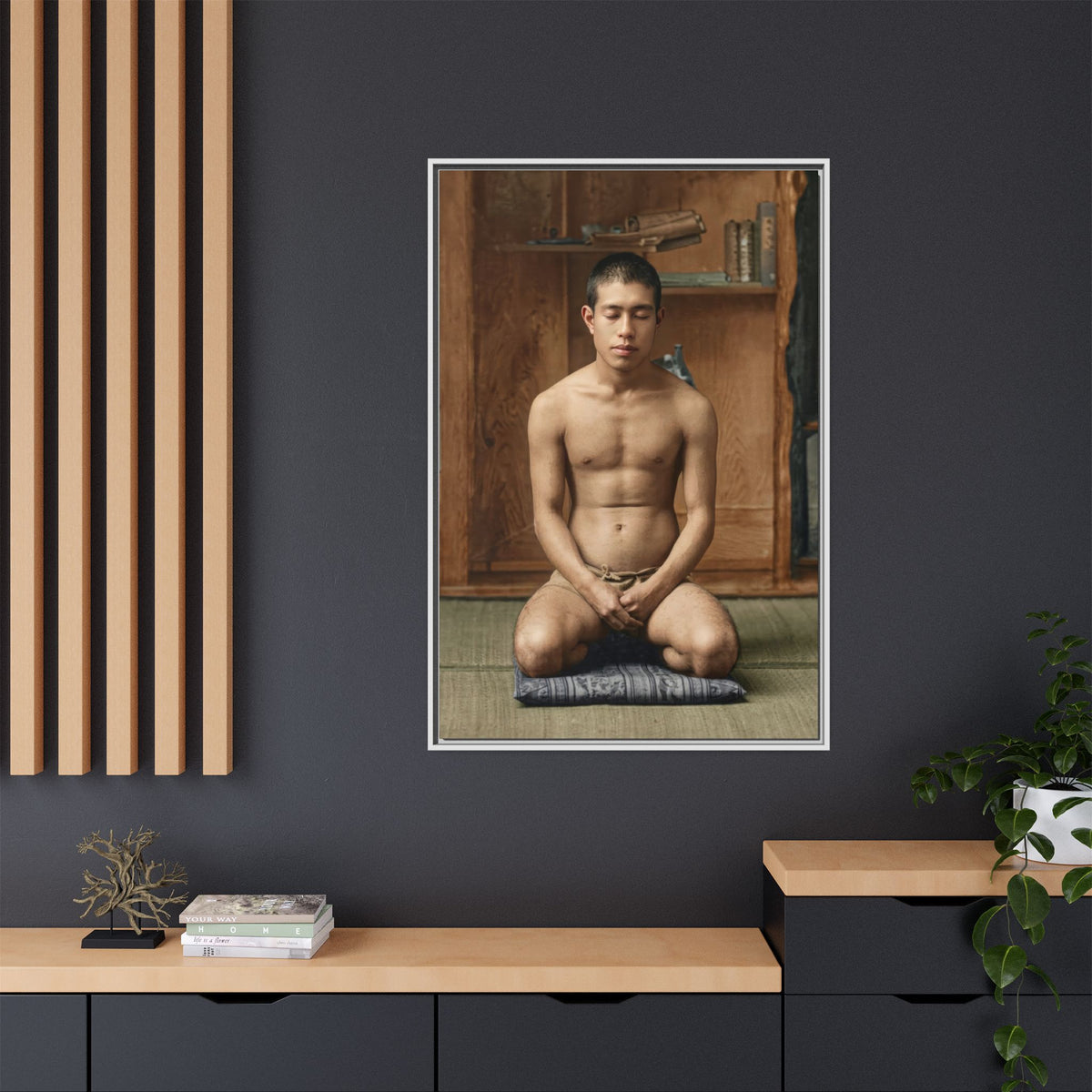 celibataire 025 | Framed Vintage Photo - Matte Canvas