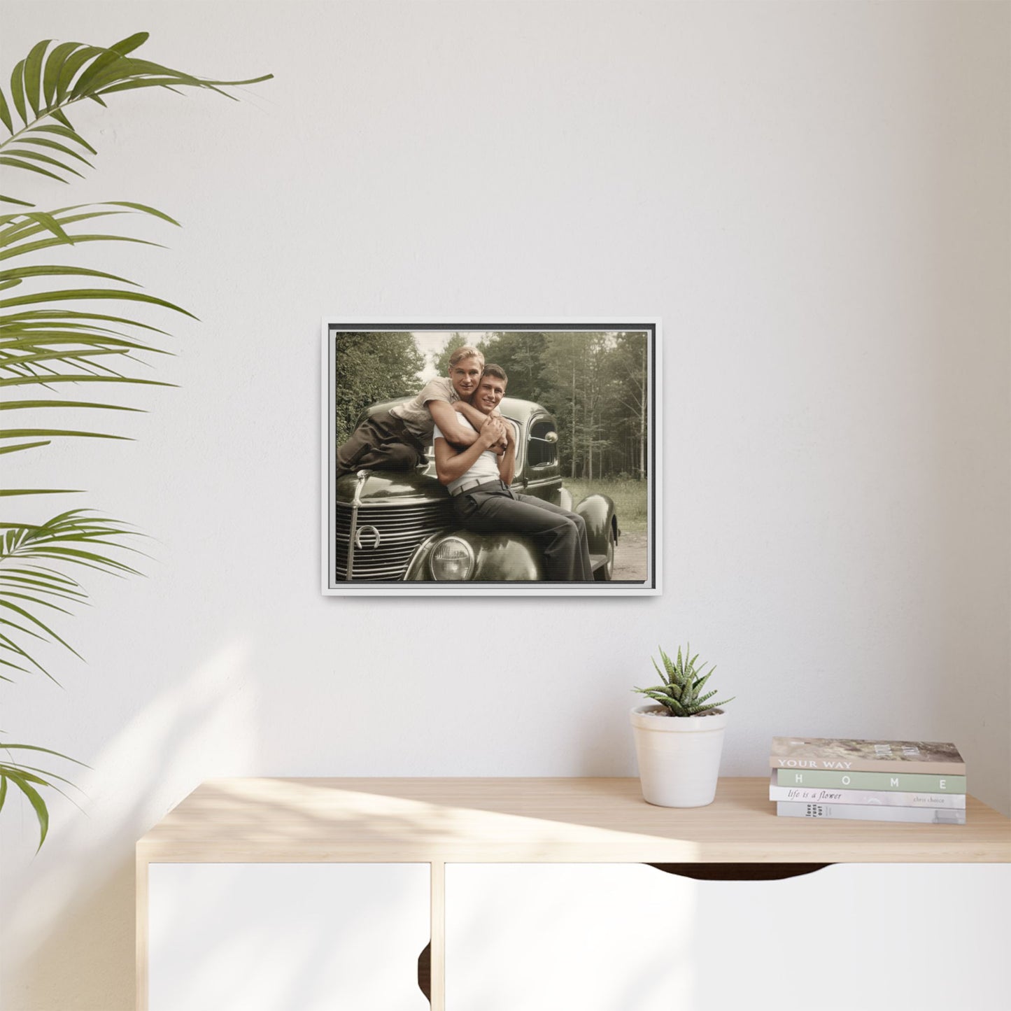 paire 045 | Framed Vintage Photo - Matte Canvas