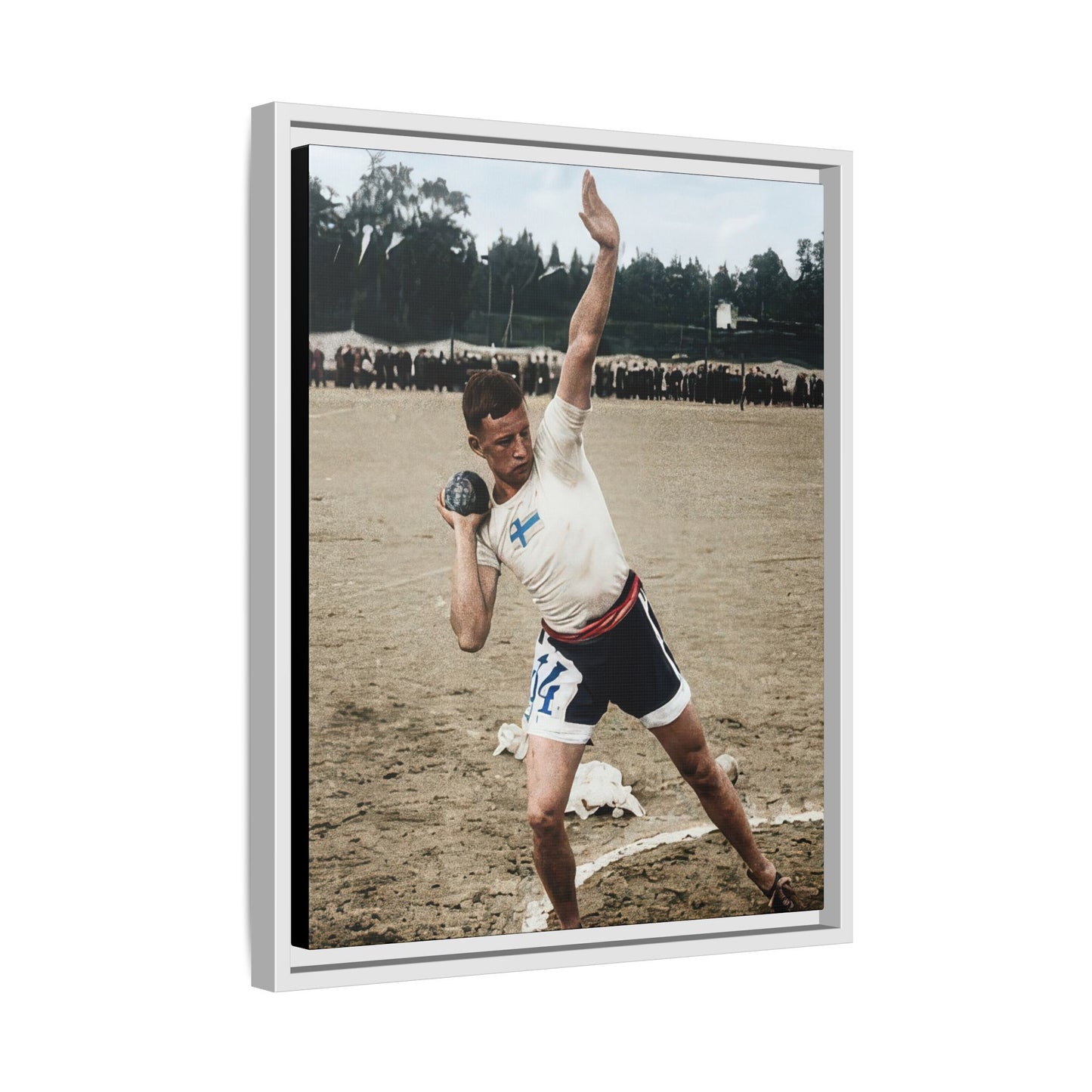 athlétisme 037 | Framed Vintage Photo - Matte Canvas