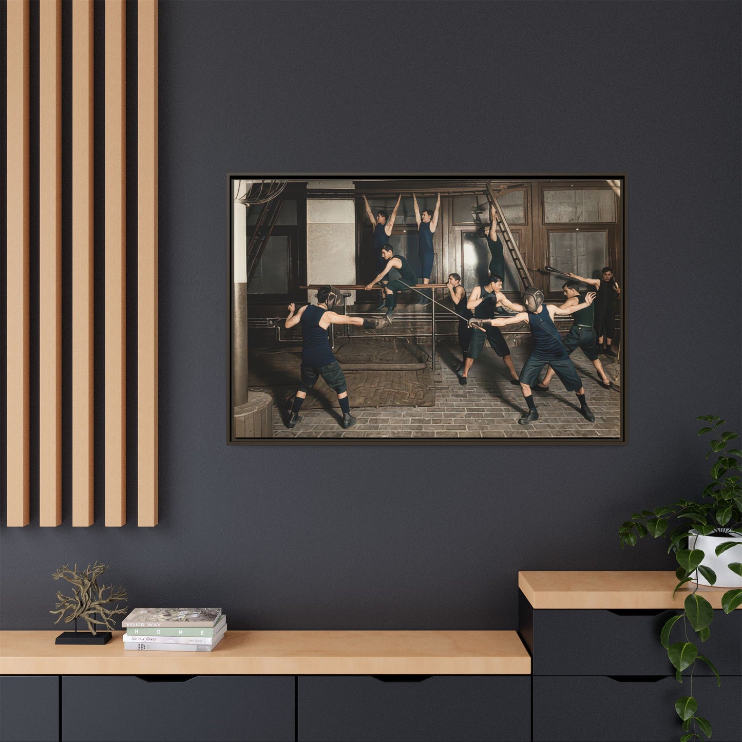 athlétisme 038 | Framed Vintage Photo - Matte Canvas
