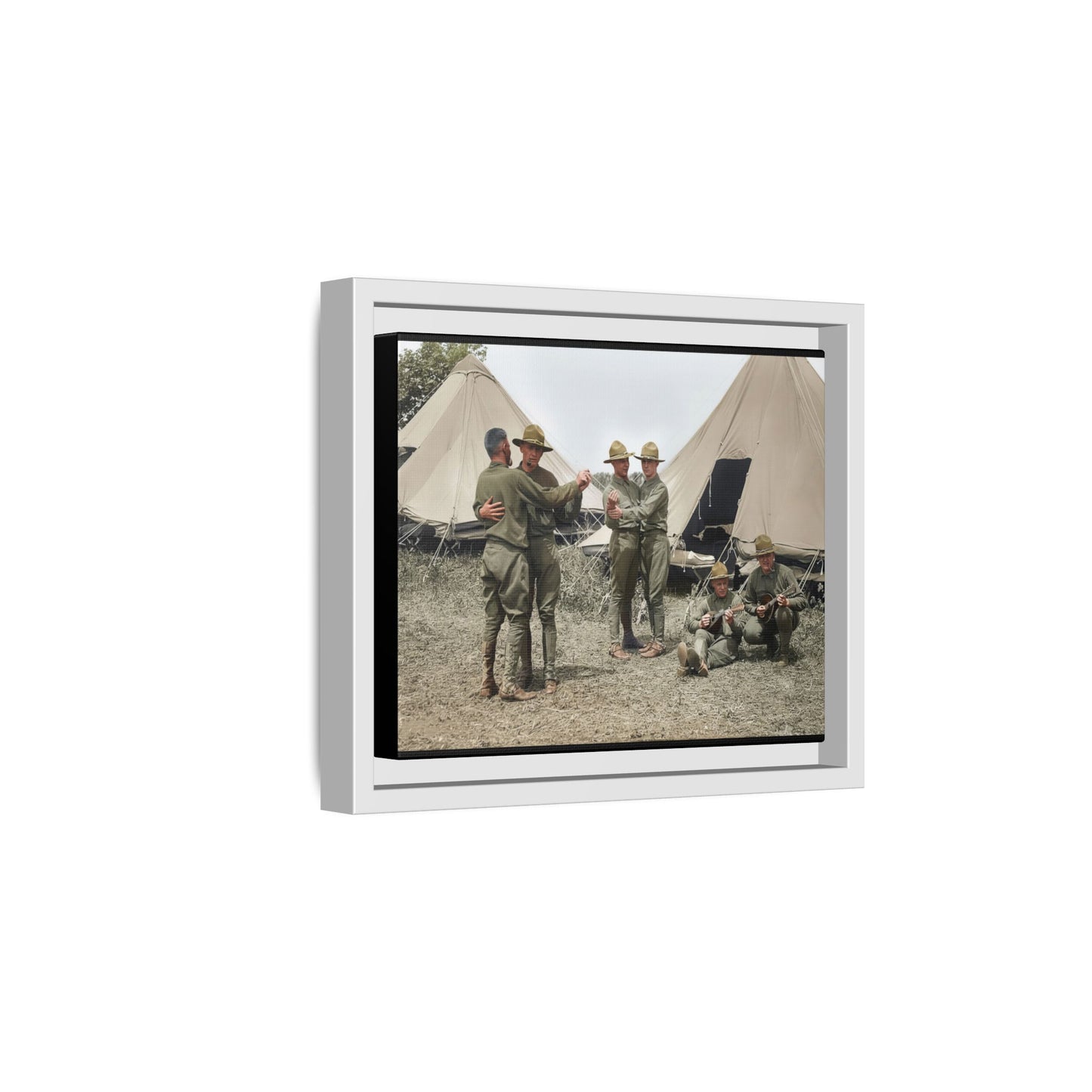 hommes 006 | Framed Vintage Photo - Matte Canvas