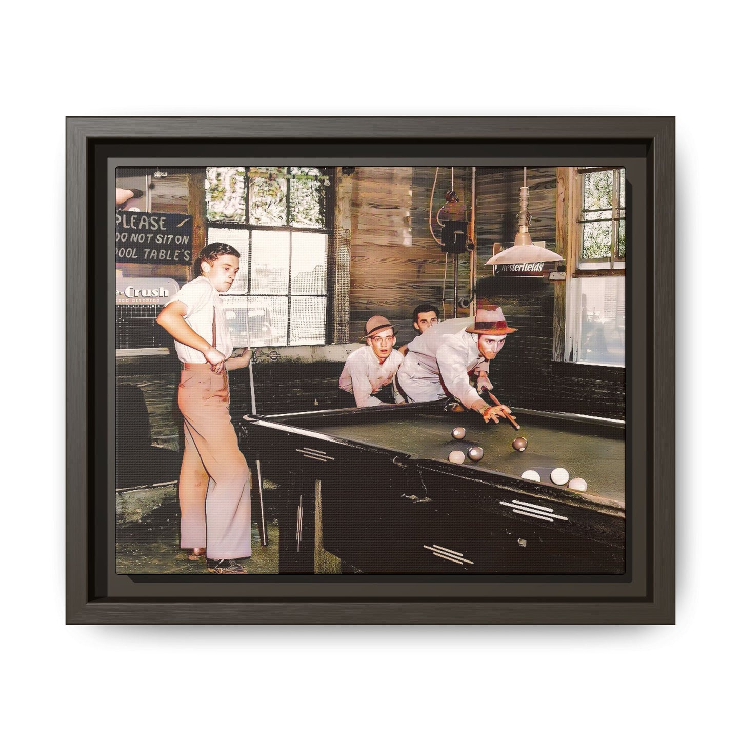 hommes 024 | Framed Vintage Photo - Matte Canvas