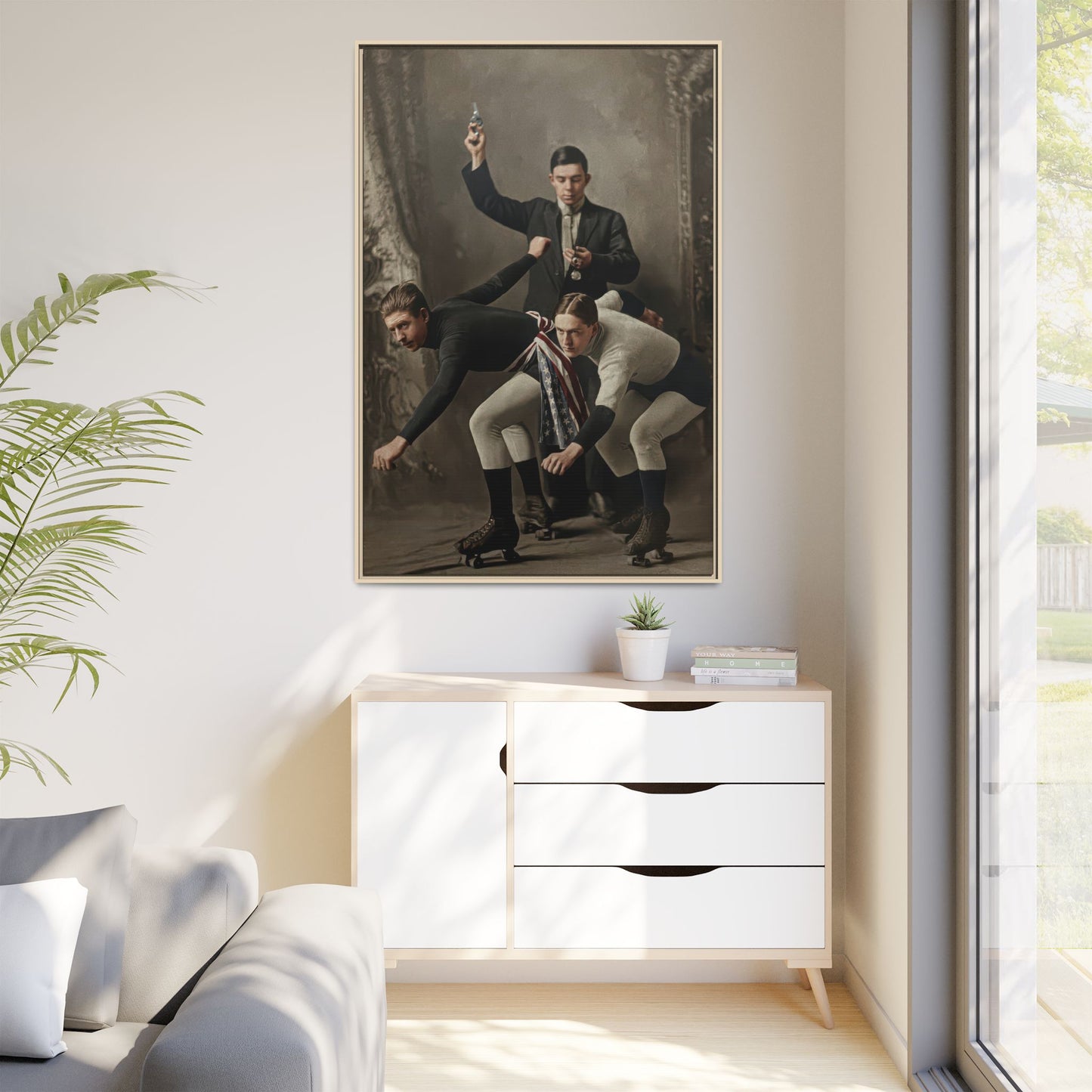 athlétisme 020 | Framed Vintage Photo - Matte Canvas