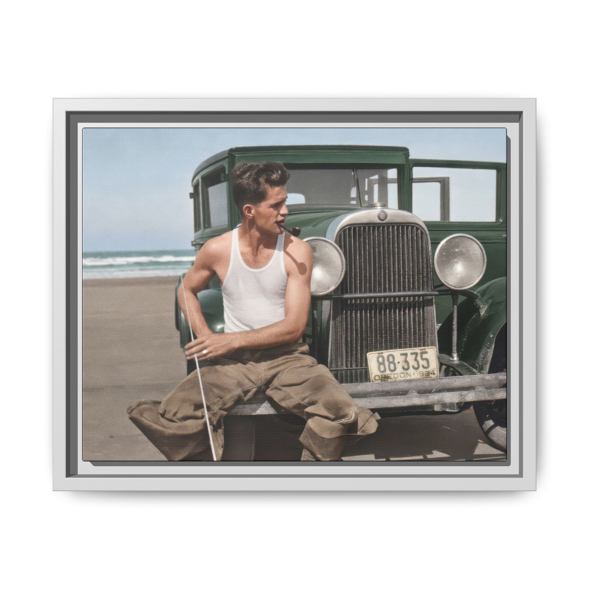 celibataire 008 | Framed Vintage Photo - Matte Canvas