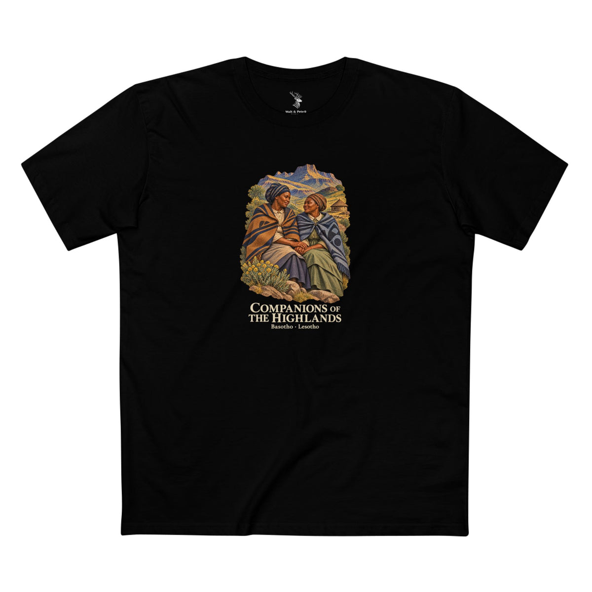 Companions of the Highlands | Basotho-Inspired Vintage Art T-Shirt