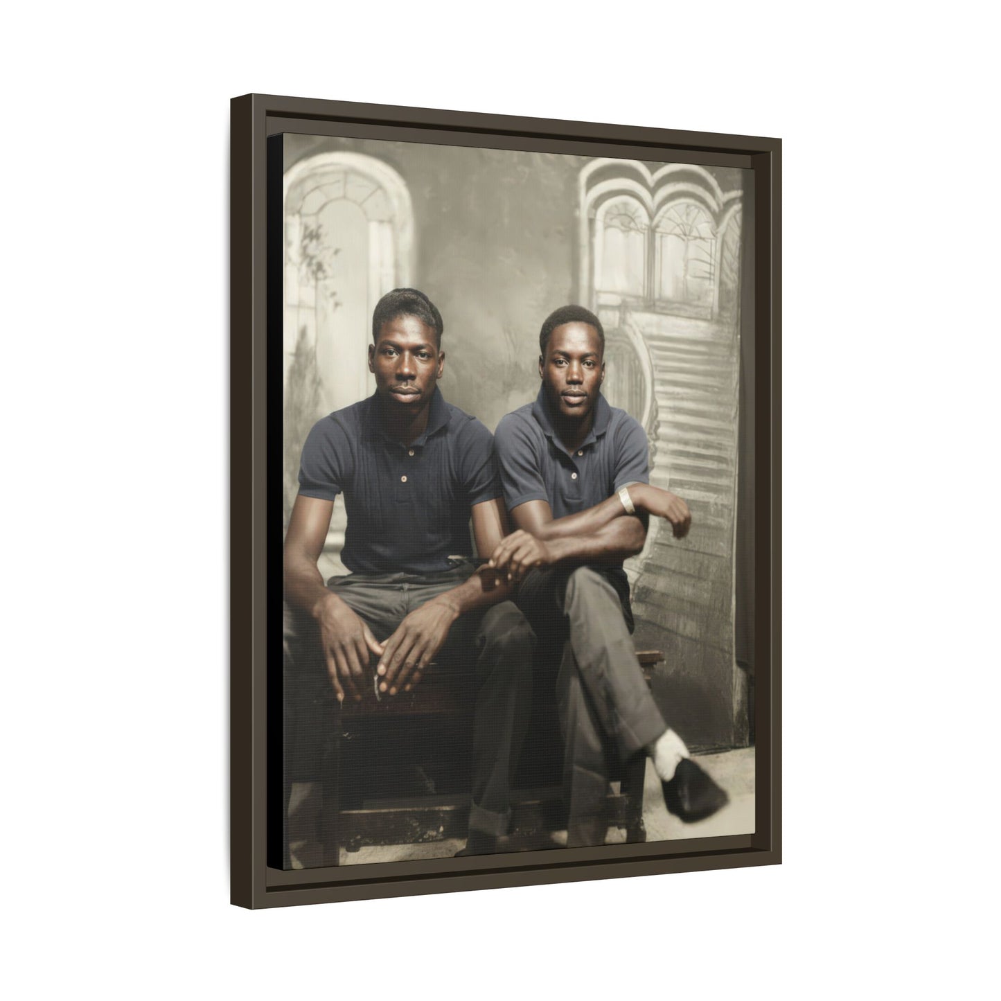 paire 044 | Framed Vintage Photo - Matte Canvas