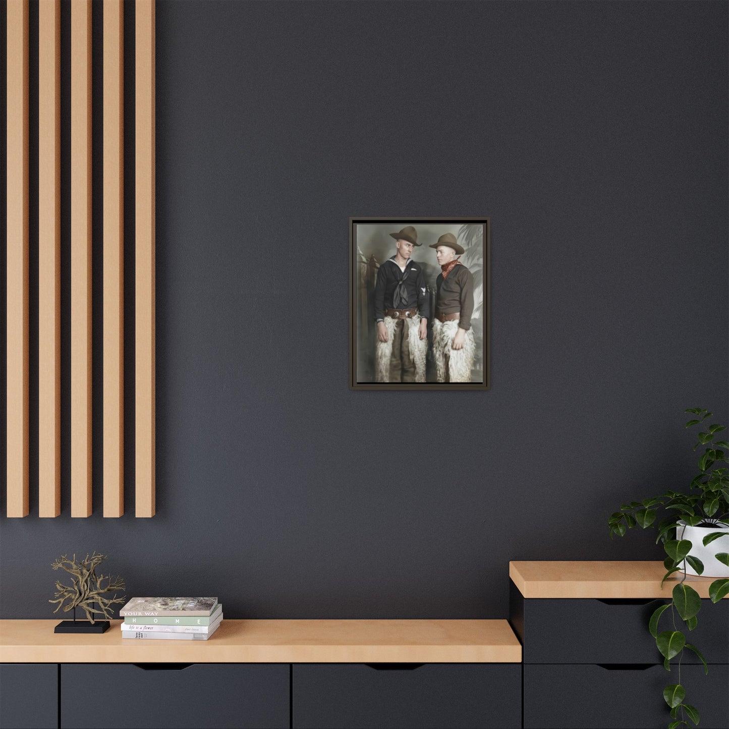 paire 088 | Framed Vintage Photo - Matte Canvas