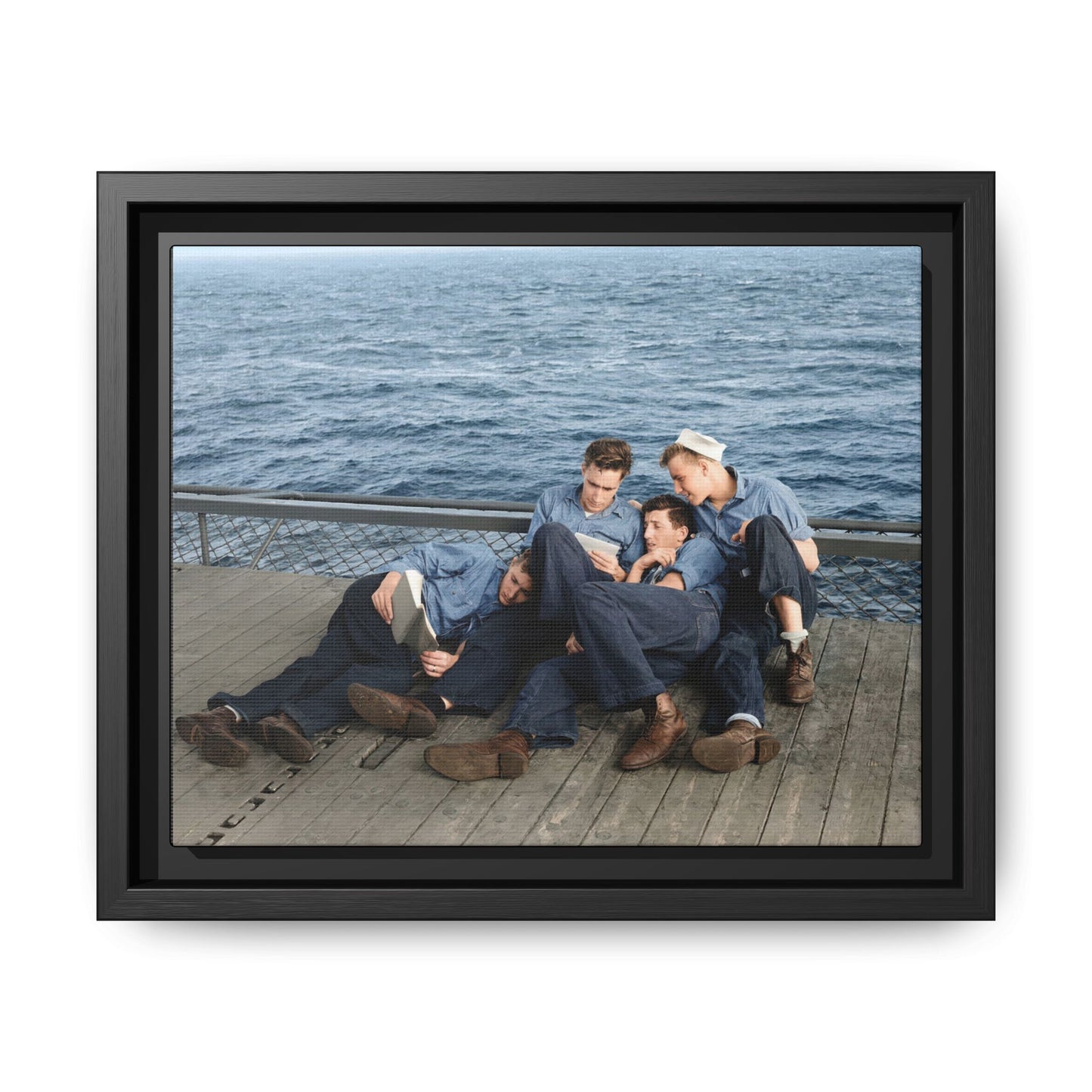 hommes 025 | Framed Vintage Photo - Matte Canvas