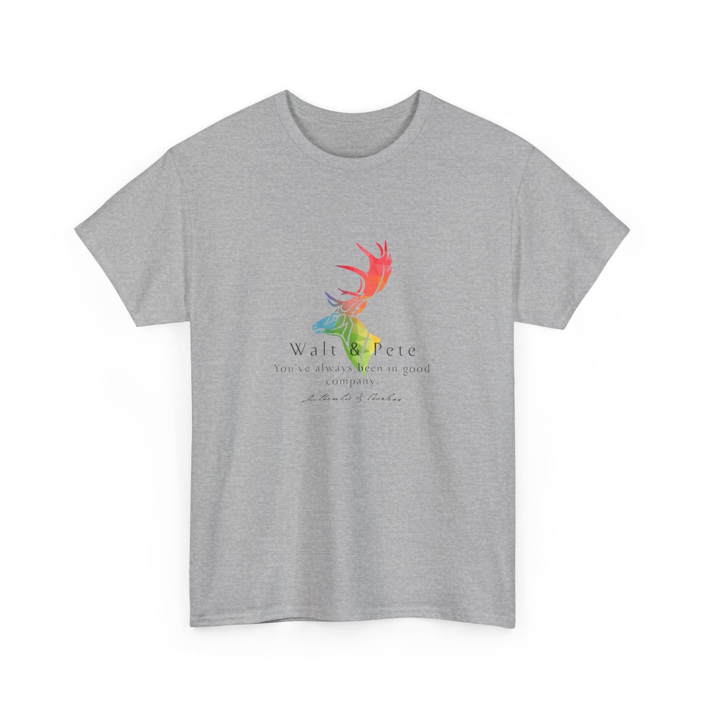 Pride Stag - You've always been in good company - Authentic & Fearless | Pride T-Shirt Walt & Pete