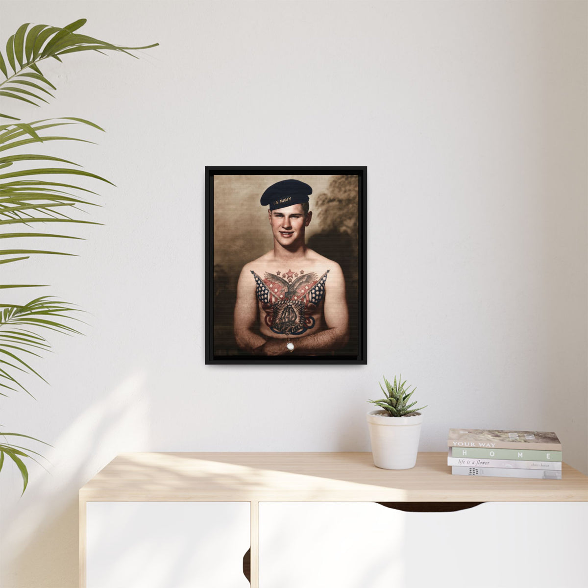 celibataire 037 | Framed Vintage Photo - Matte Canvas