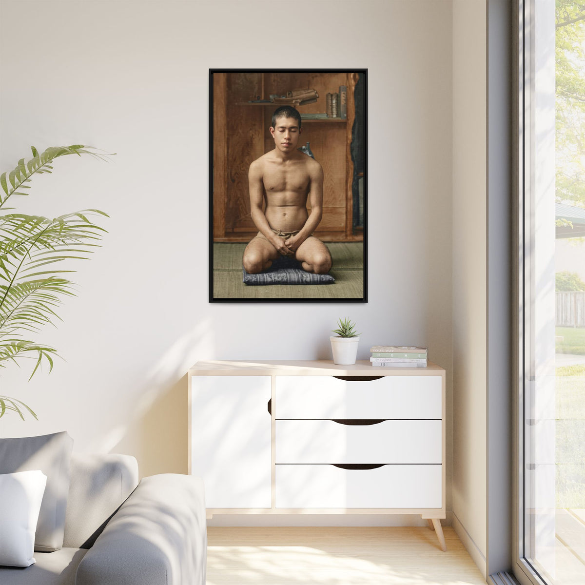 celibataire 025 | Framed Vintage Photo - Matte Canvas