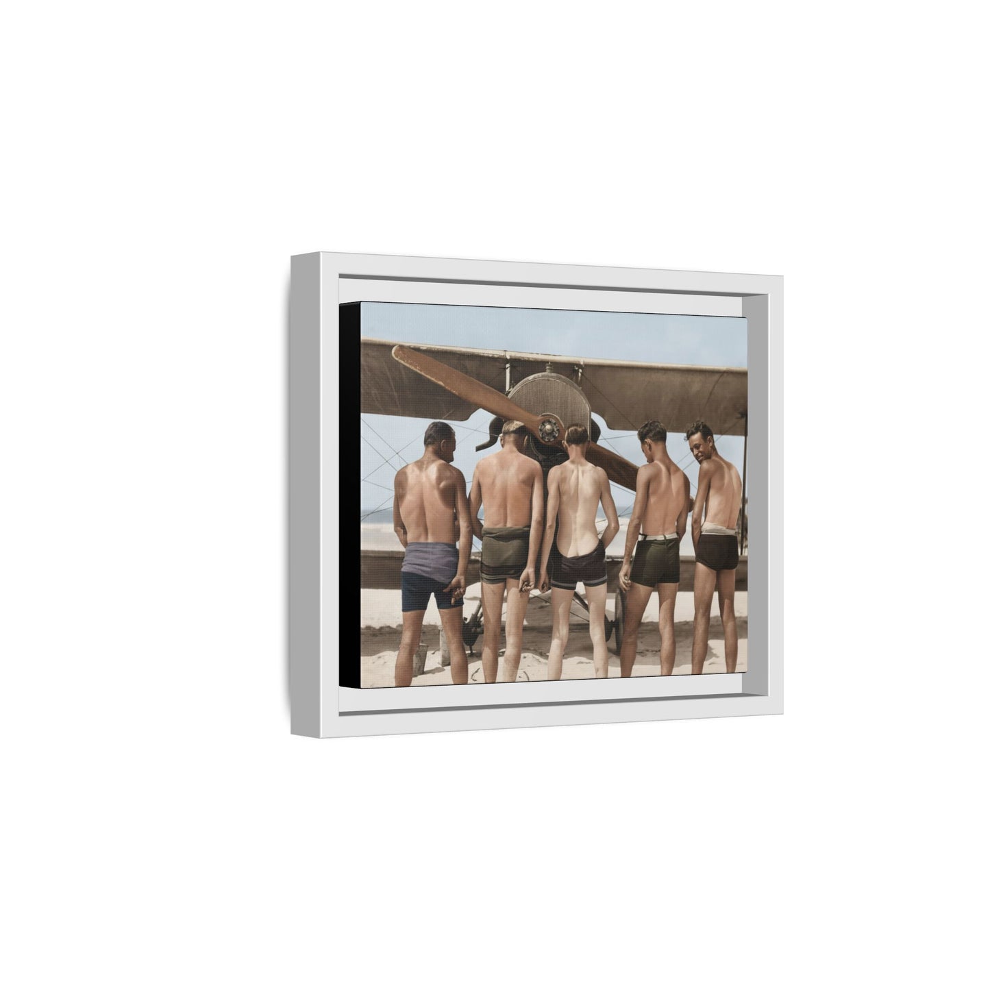 hommes 019 | Framed Vintage Photo - Matte Canvas
