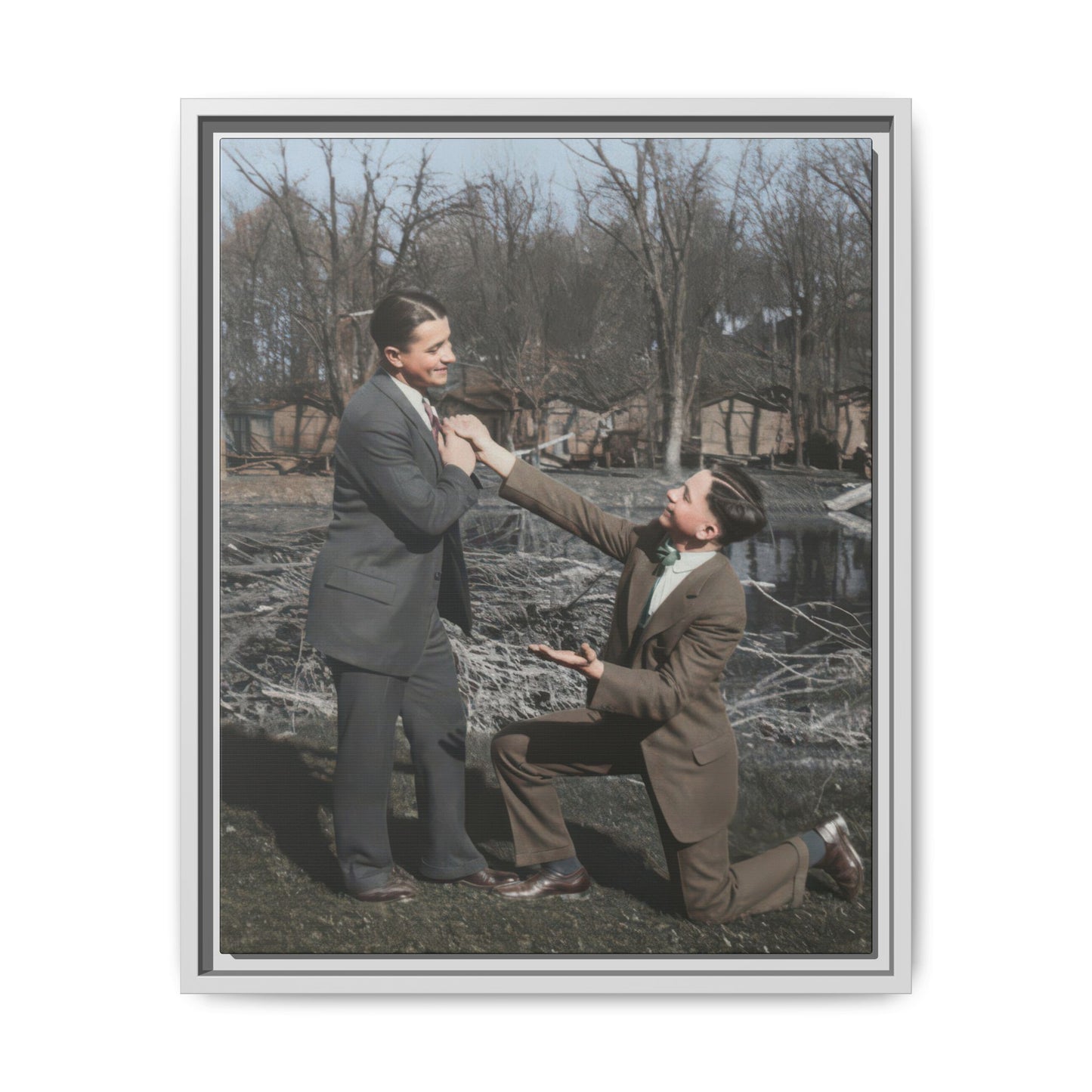 paire 144 | Framed Vintage Photo - Matte Canvas