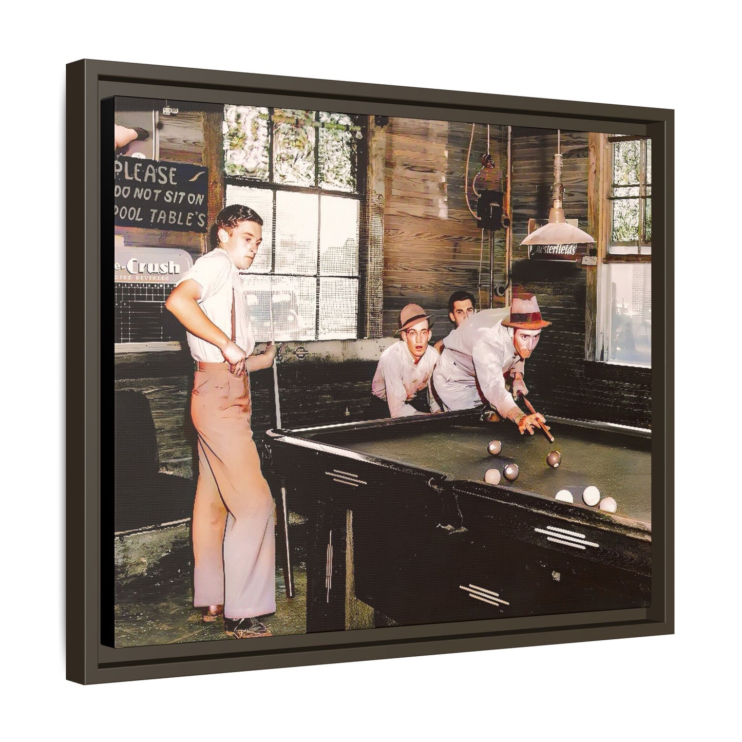 hommes 024 | Framed Vintage Photo - Matte Canvas