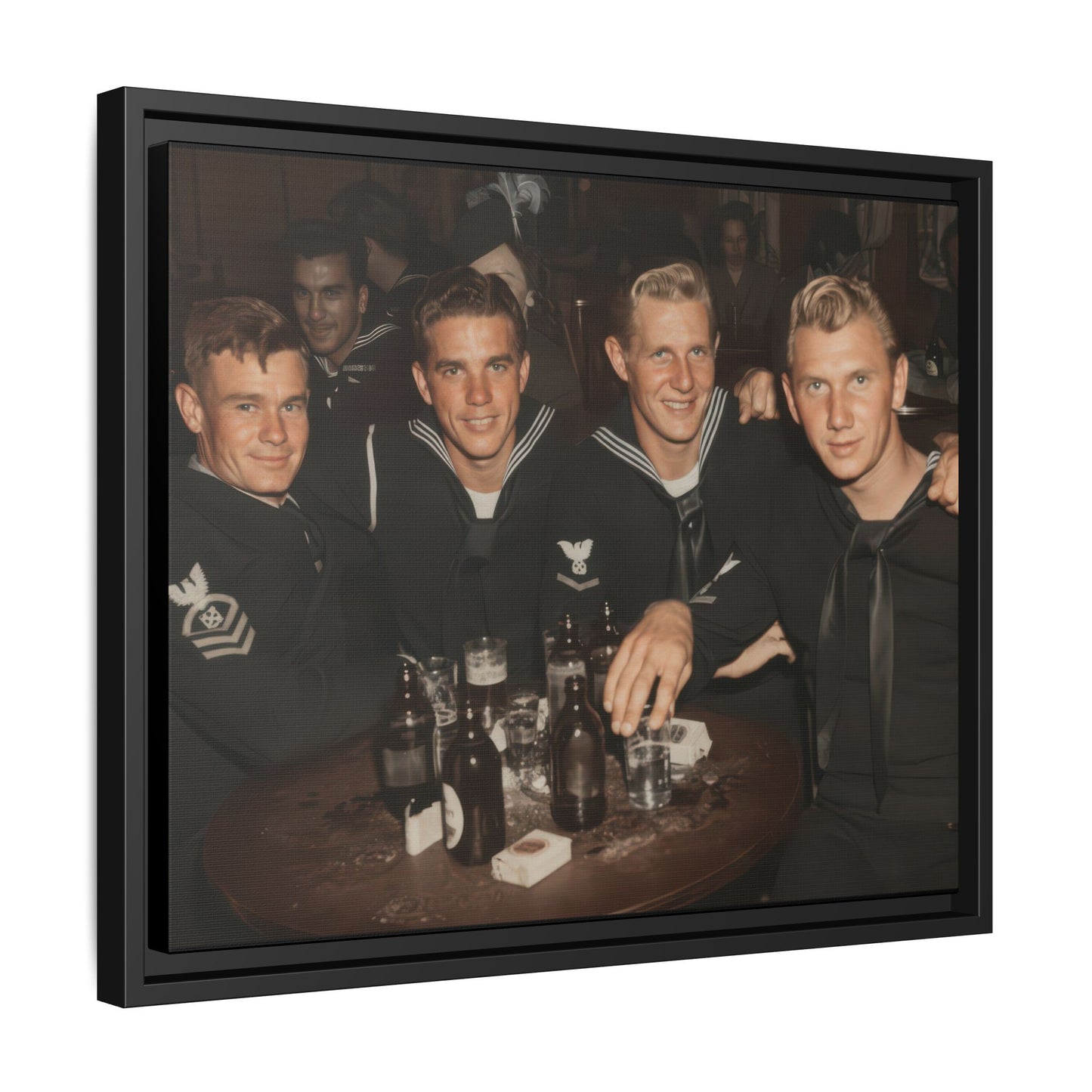 hommes 007 | Framed Vintage Photo - Matte Canvas