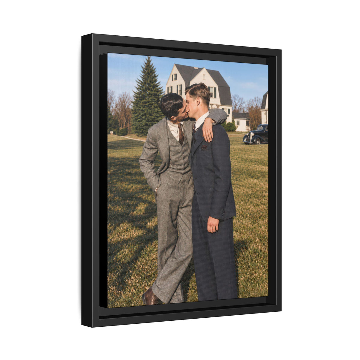paire 005 | Framed Vintage Photo - Matte Canvas