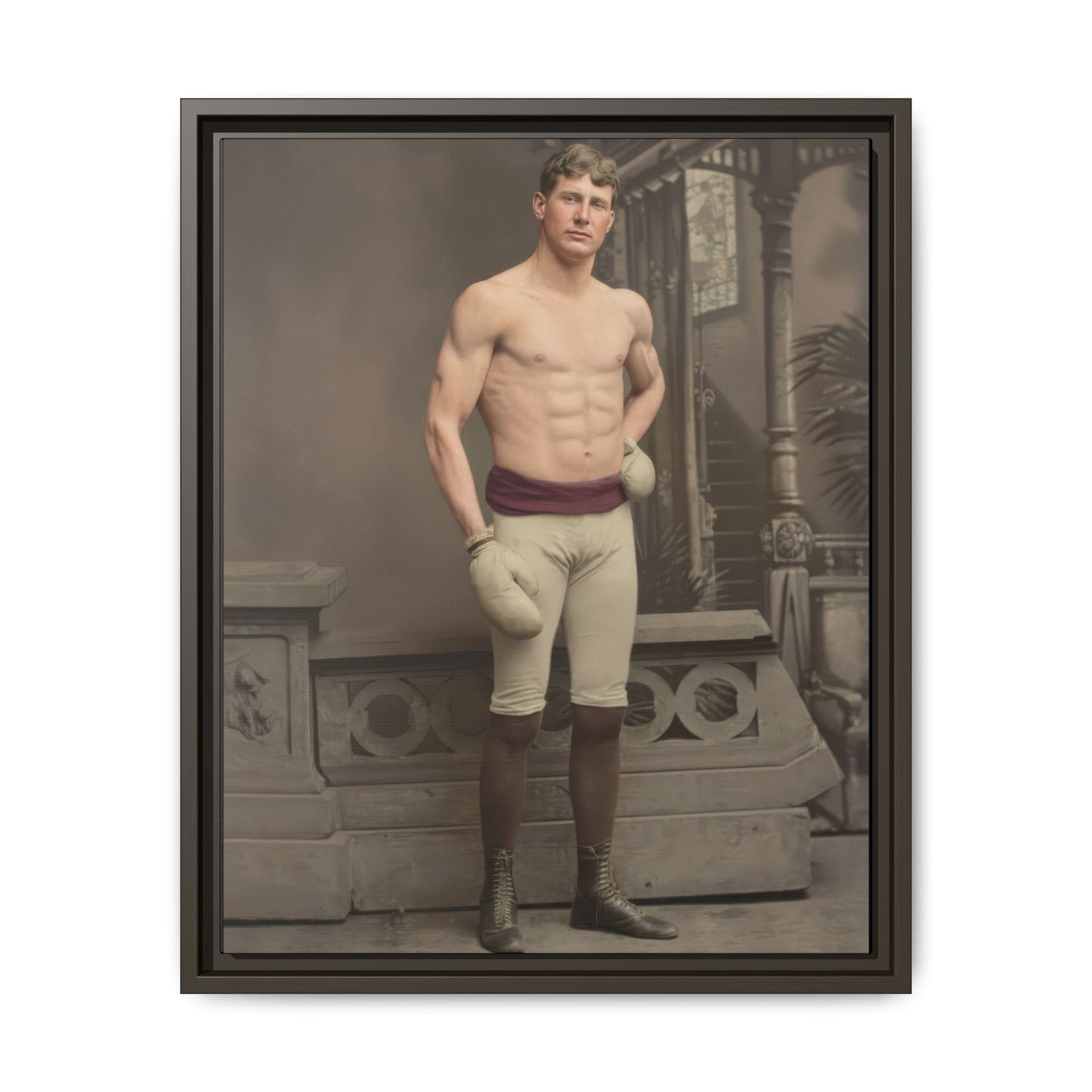 athlétisme 008 | Framed Vintage Photo - Matte Canvas