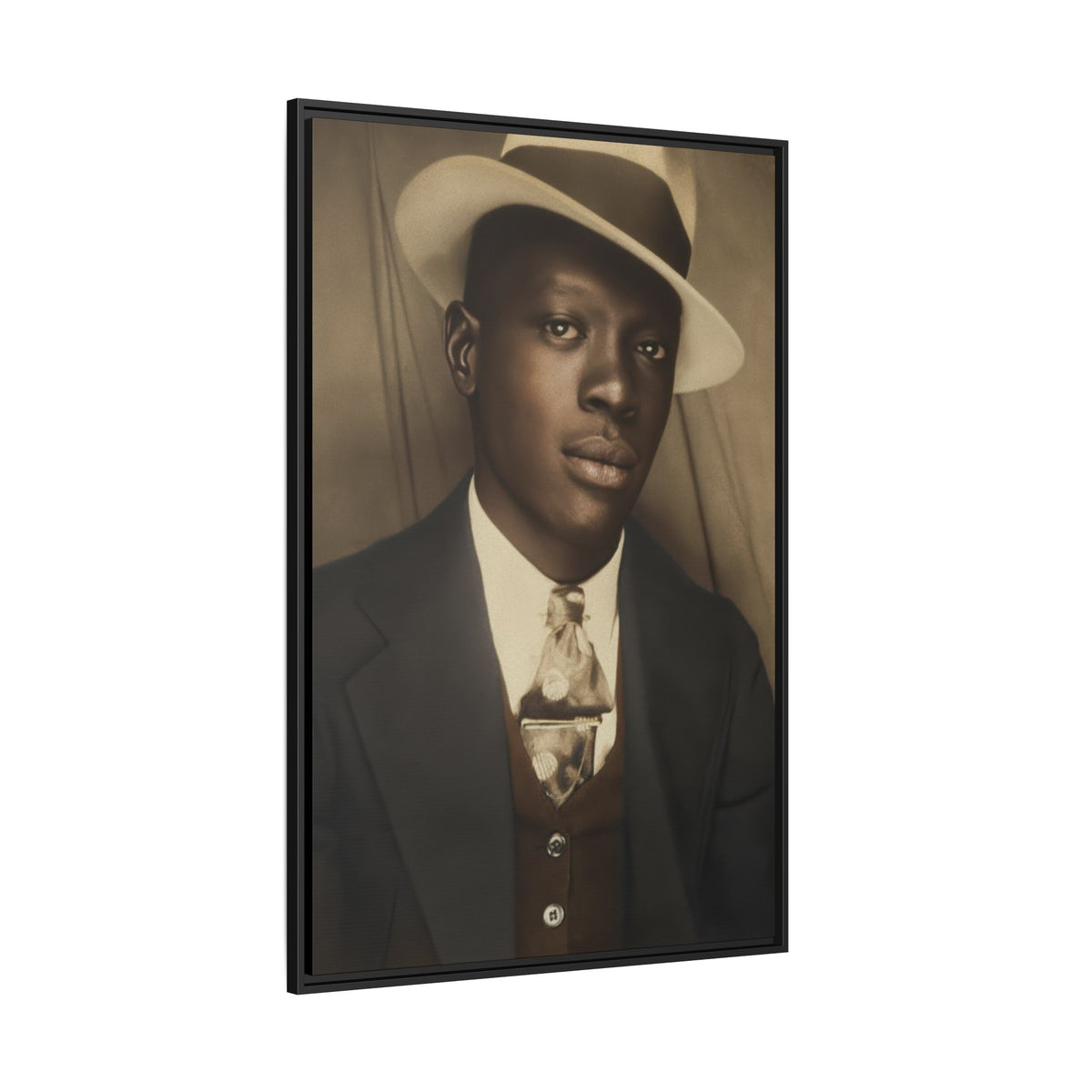celibataire 019 | Framed Vintage Photo - Matte Canvas