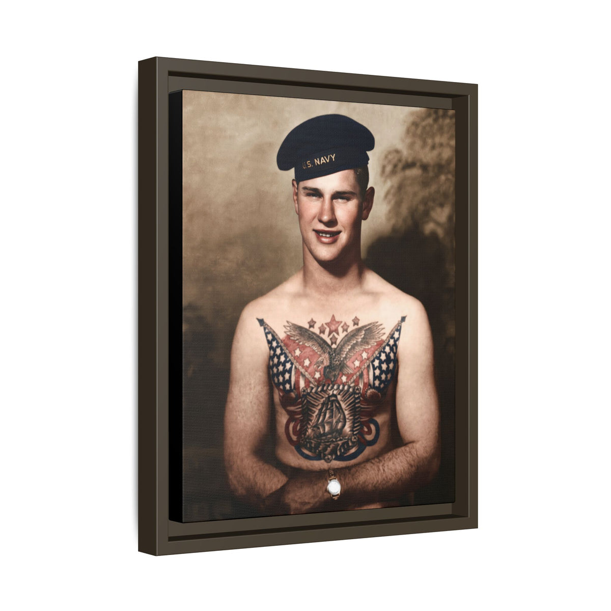 celibataire 037 | Framed Vintage Photo - Matte Canvas