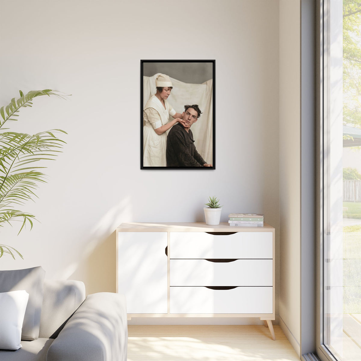 celibataire 021 | Framed Vintage Photo - Matte Canvas