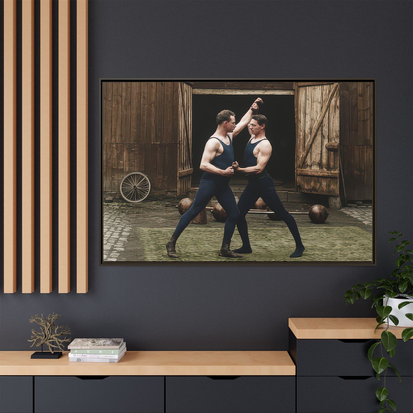 athlétisme 036 | Framed Vintage Photo - Matte Canvas
