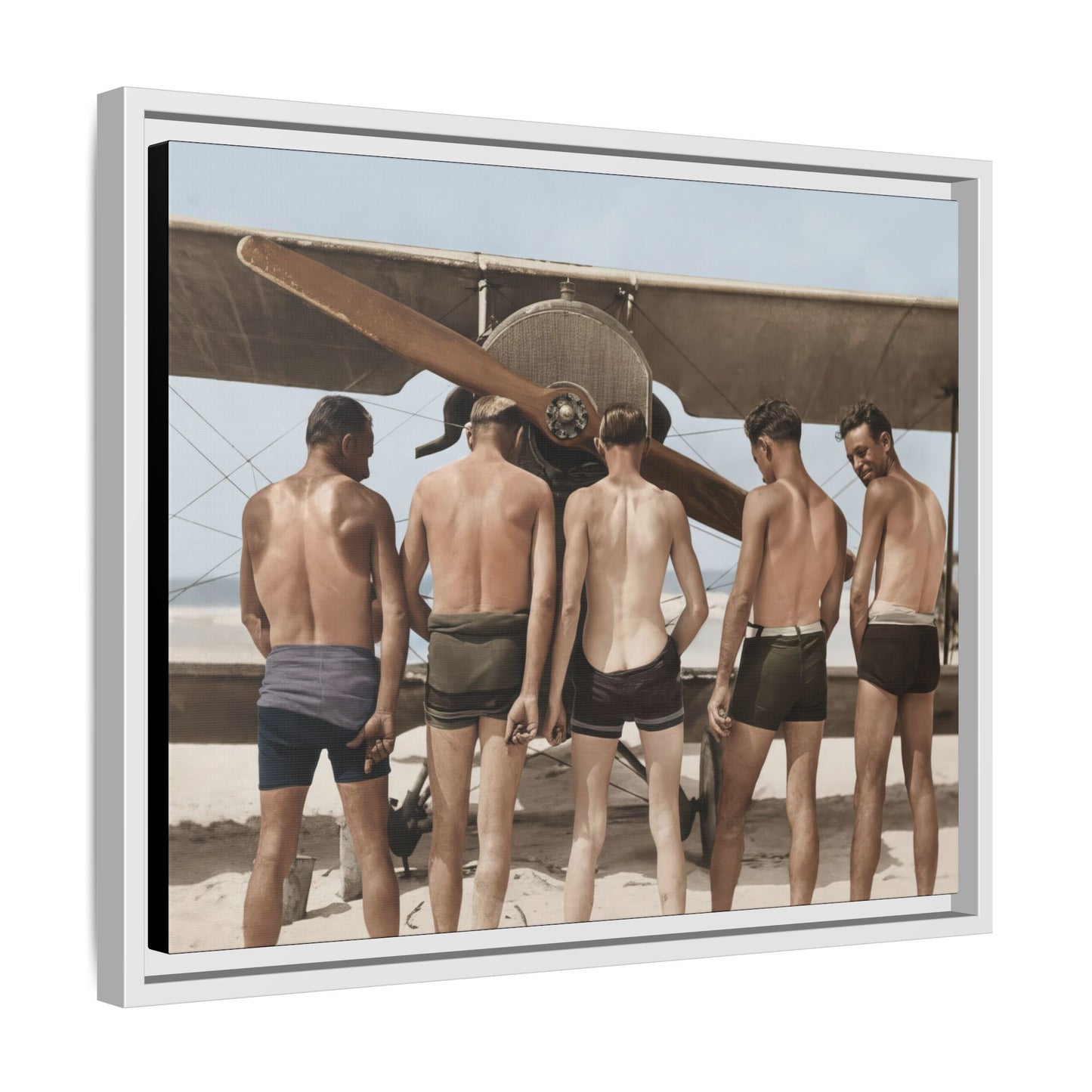 hommes 019 | Framed Vintage Photo - Matte Canvas