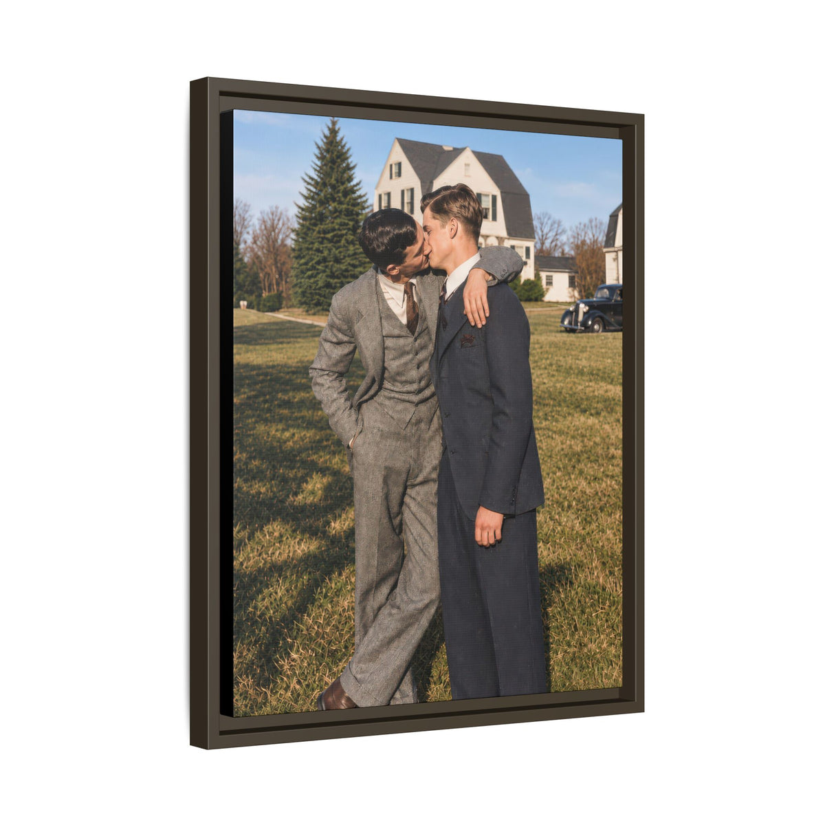 paire 005 | Framed Vintage Photo - Matte Canvas