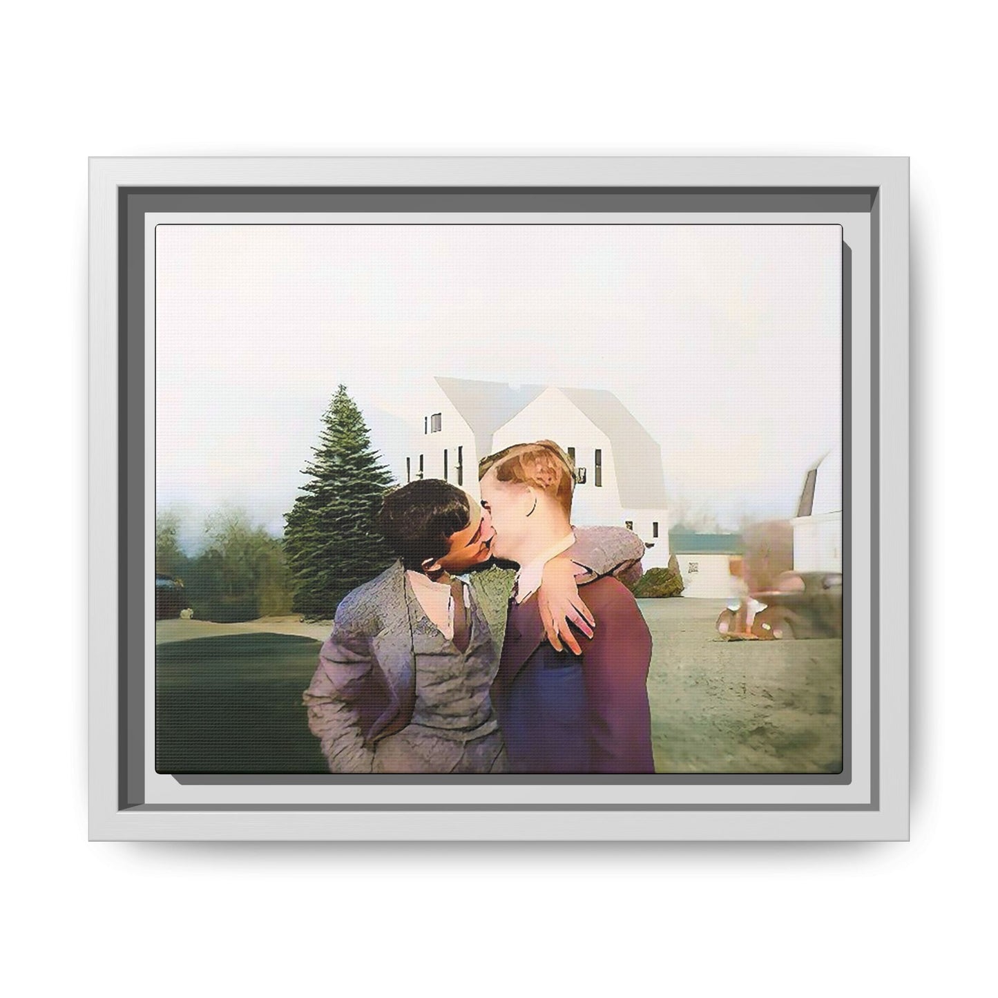 paire 005 | Framed Vintage Photo - Matte Canvas