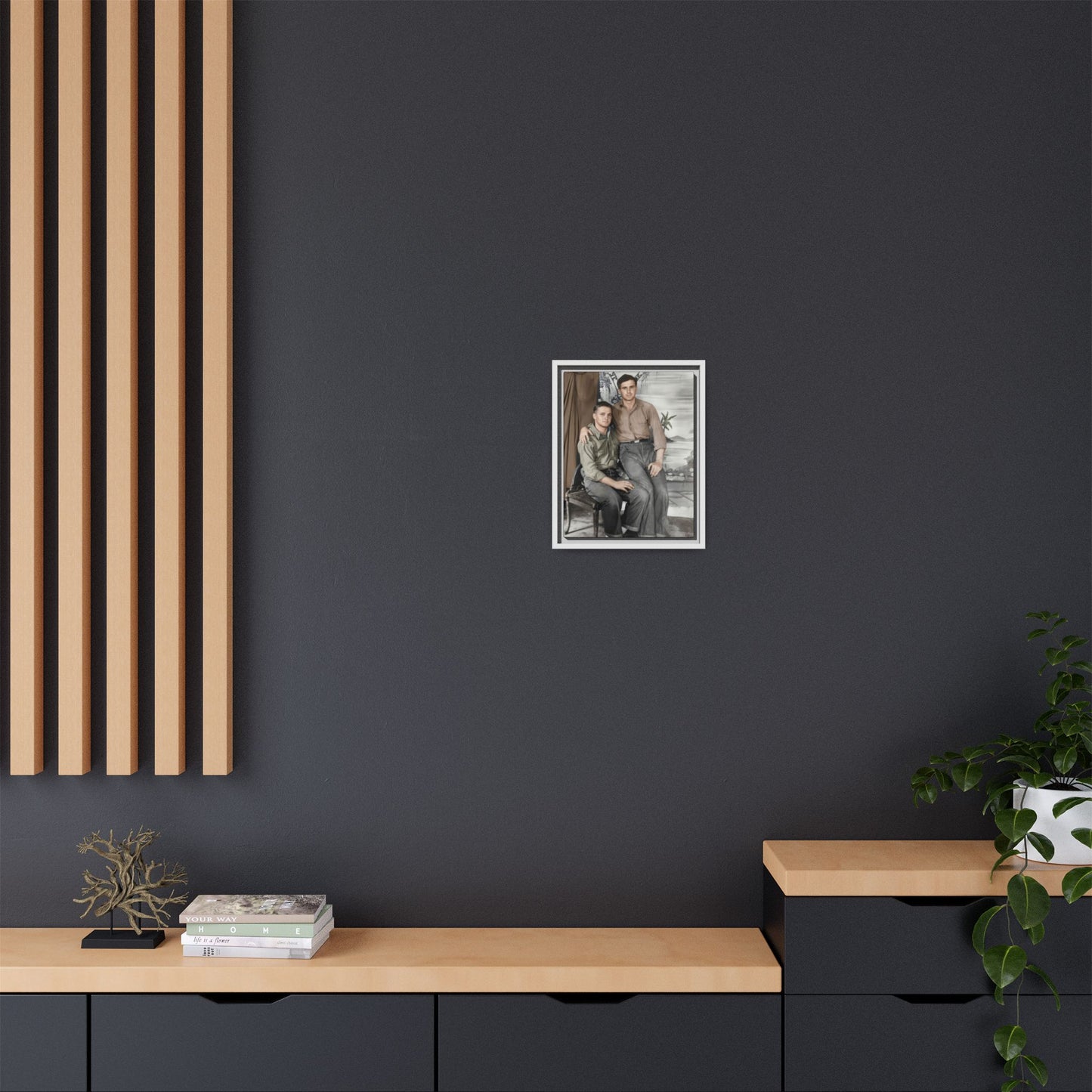 paire 090 | Framed Vintage Photo - Matte Canvas