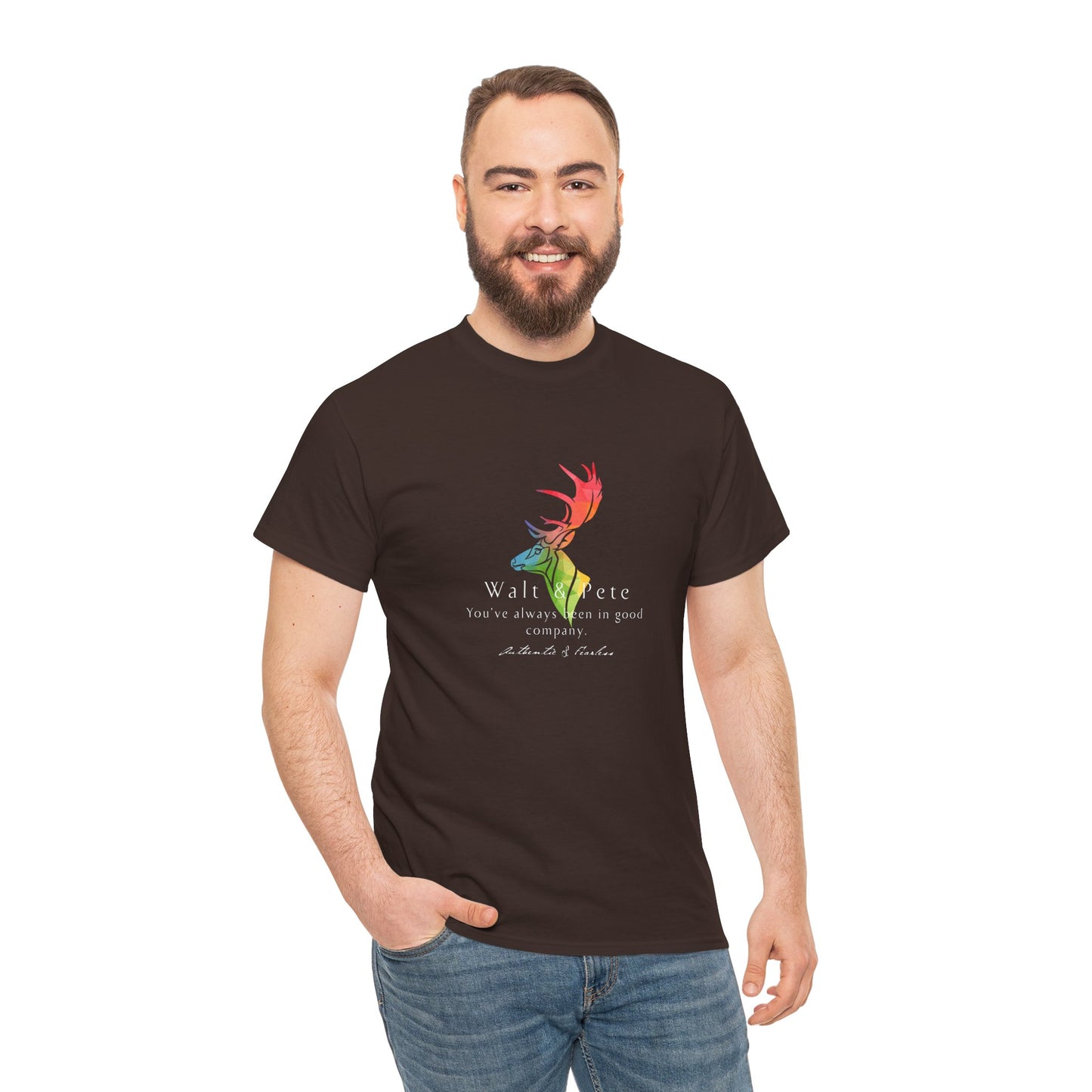 Pride Stag - You've always been in good company - Authentic & Fearless | Pride T-Shirt Walt & Pete