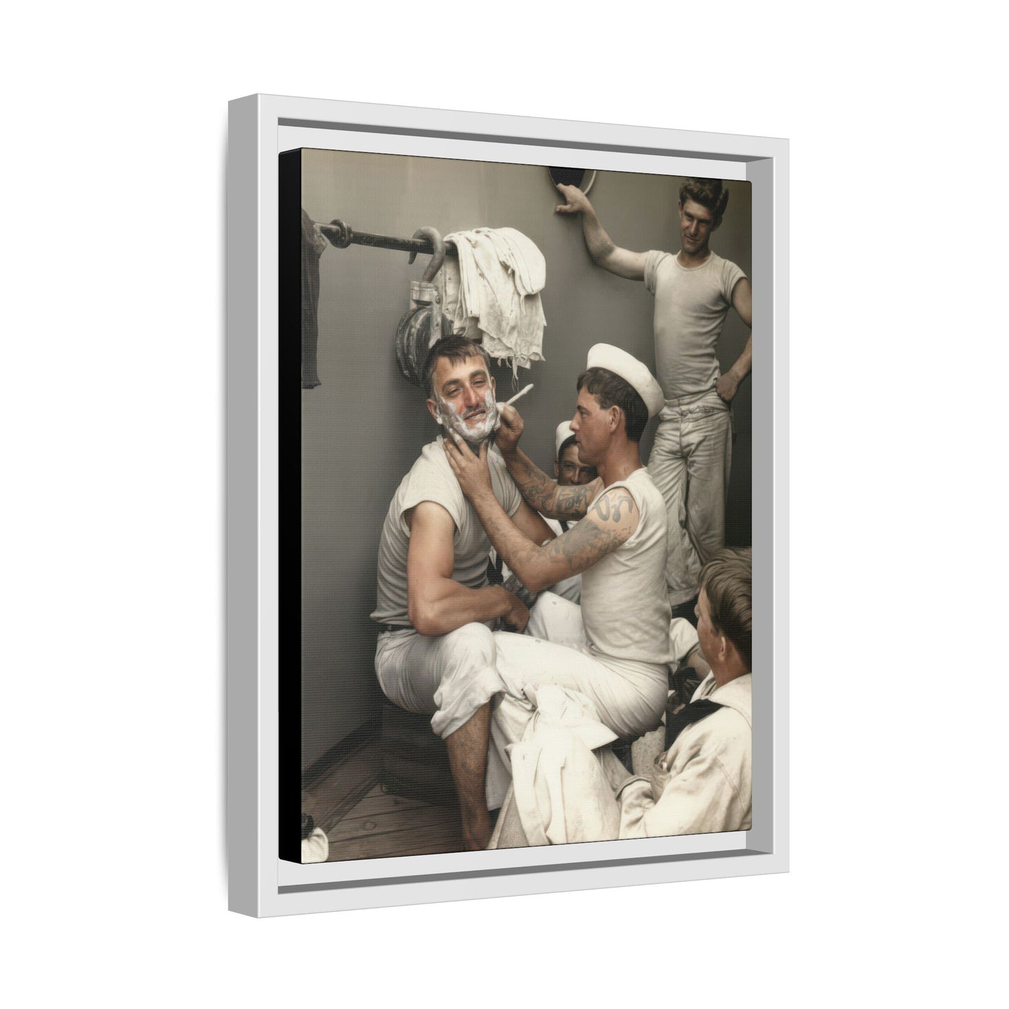 hommes 022 | Framed Vintage Photo - Matte Canvas