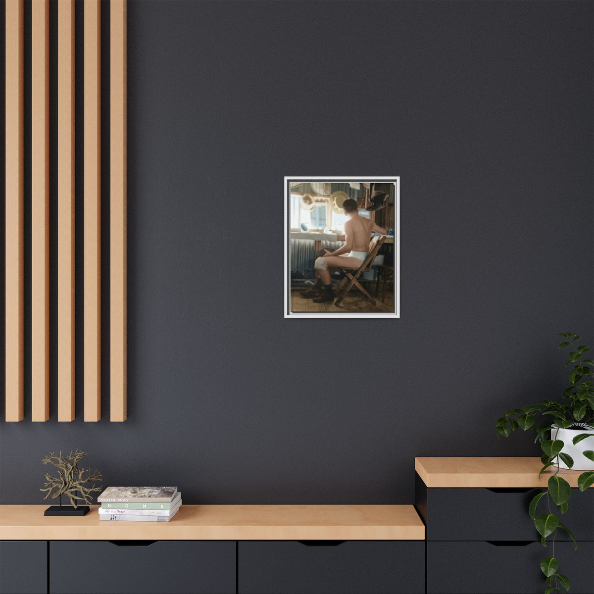 celibataire 022 | Framed Vintage Photo - Matte Canvas