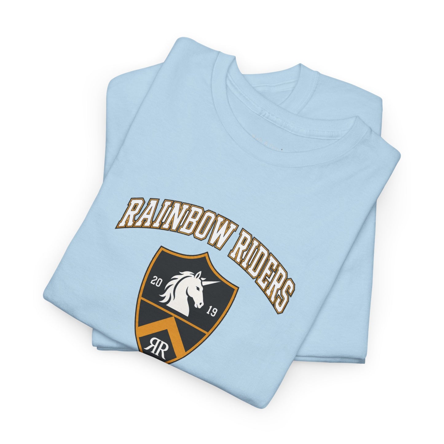 Rainbow Riders Heritage Crest T-Shirt | Est. 2019 LGBTQ+ Collegiate Tee