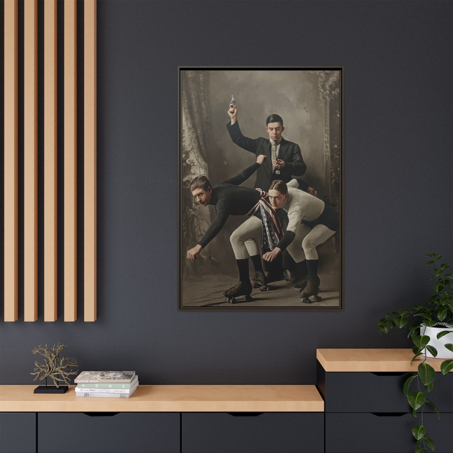 athlétisme 020 | Framed Vintage Photo - Matte Canvas