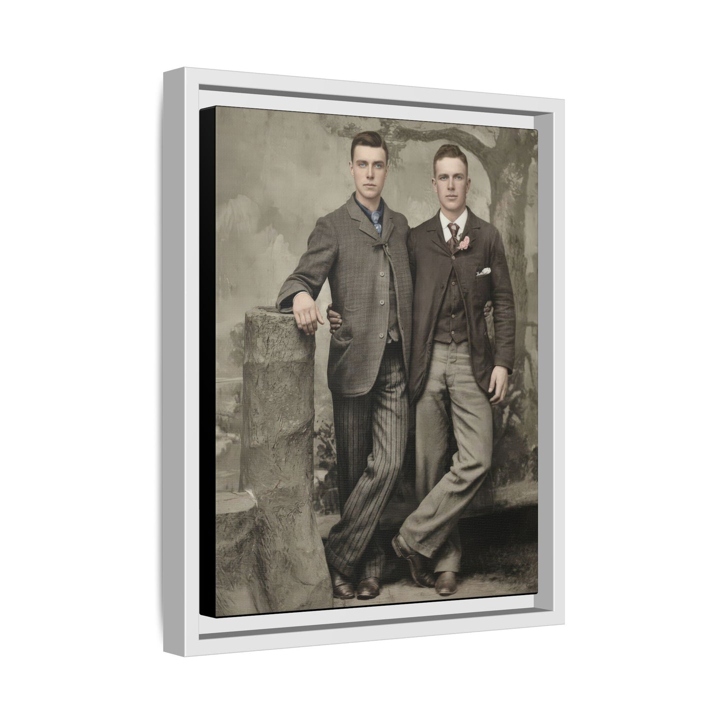paire 059 | Framed Vintage Photo - Matte Canvas