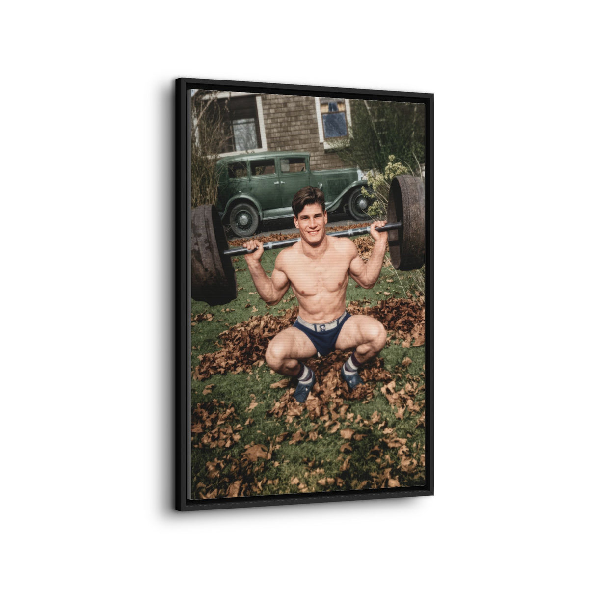athlétisme 051 | Framed Vintage Photo - Matte Canvas