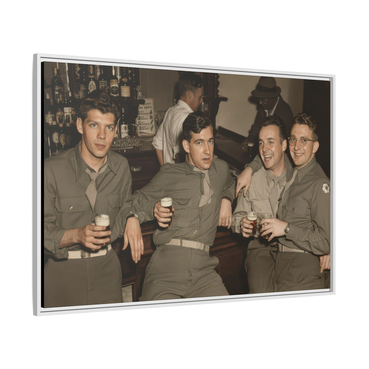 hommes 030 | Framed Vintage Photo - Matte Canvas