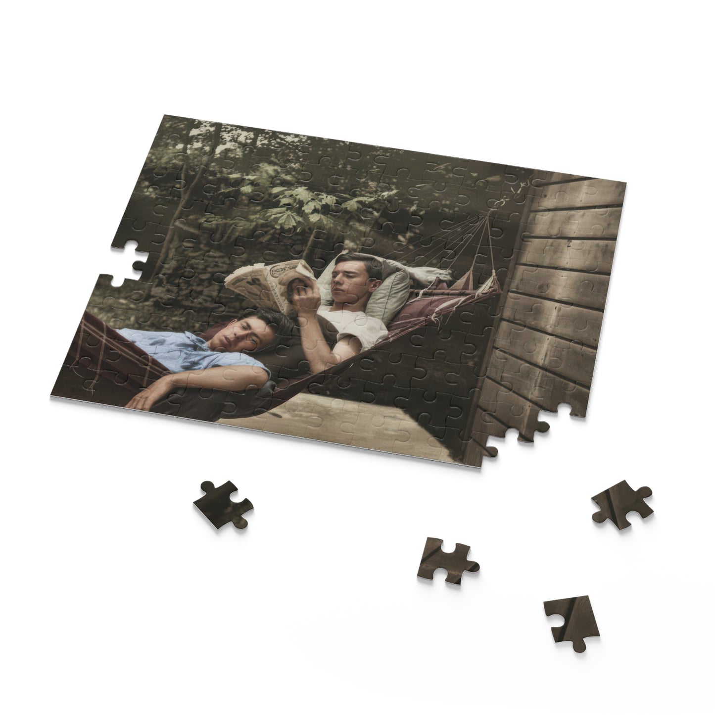 Hammock Afternoon Companions | Restored Historical Jigsaw Puzzle | paire 094