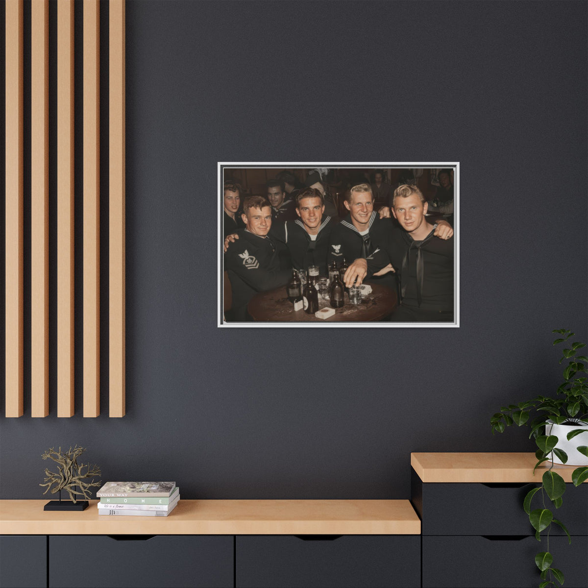 hommes 007 | Framed Vintage Photo - Matte Canvas2