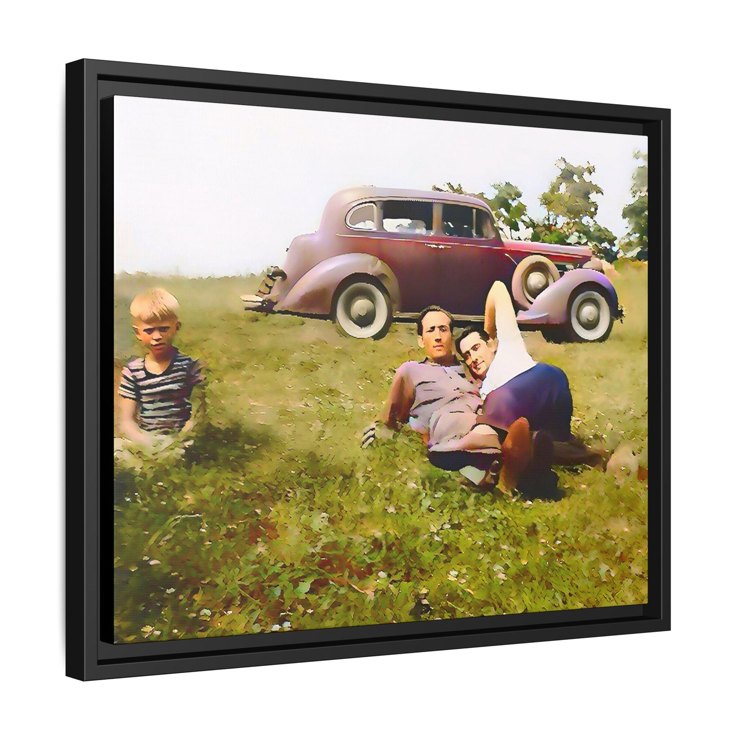 paire 003 | Framed Vintage Photo - Matte Canvas