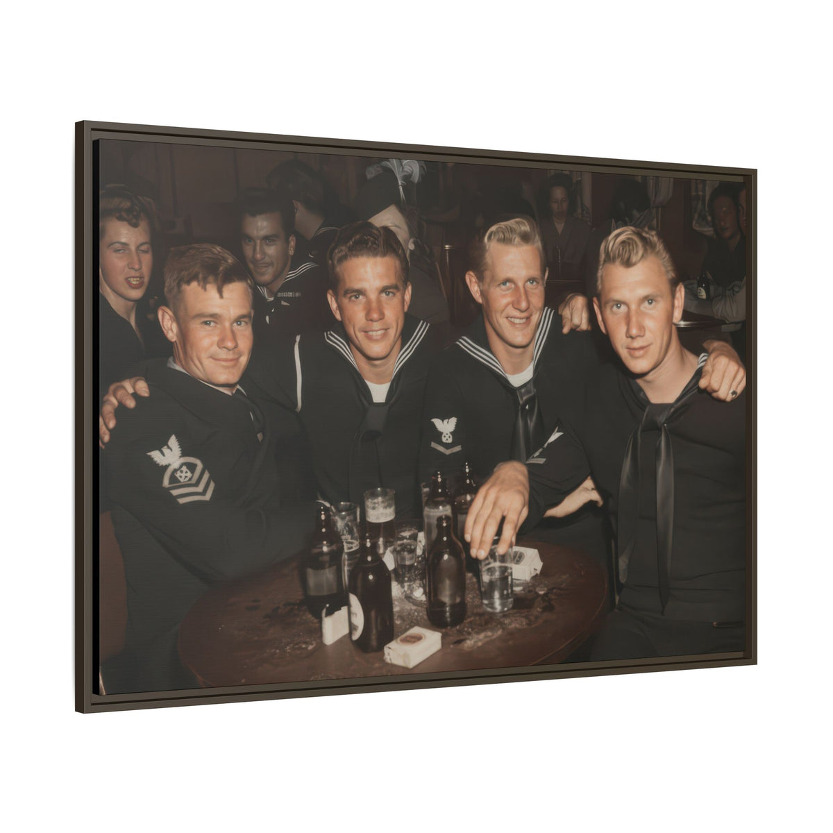 hommes 007 | Framed Vintage Photo - Matte Canvas2